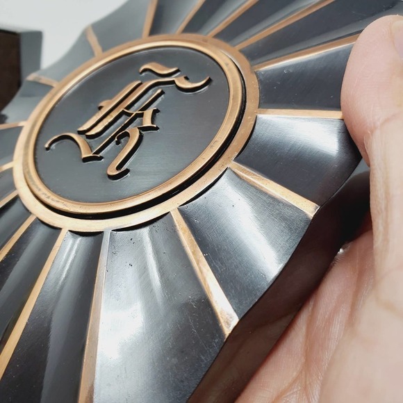 Monogram Metal Bronze & Black Finish Bookends Set of 2 - Picture 6 of 10